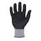 Azusa Safety Coated Work Gloves, Nitrile/Polyurethane, Utra-Fine Micro-Foam, 3/4 Coating, Grey/Black, S-7 1 PR DX1040 - alternate 2